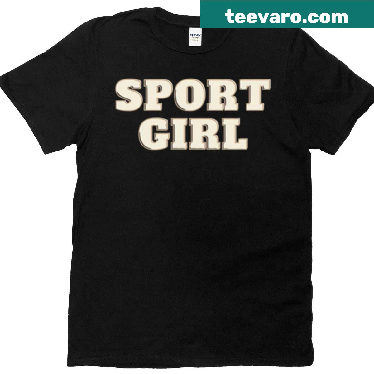 Pastel typography t-shirt that says 'Sport Girl Who Love Orangepeach' — on a men's t-shirt