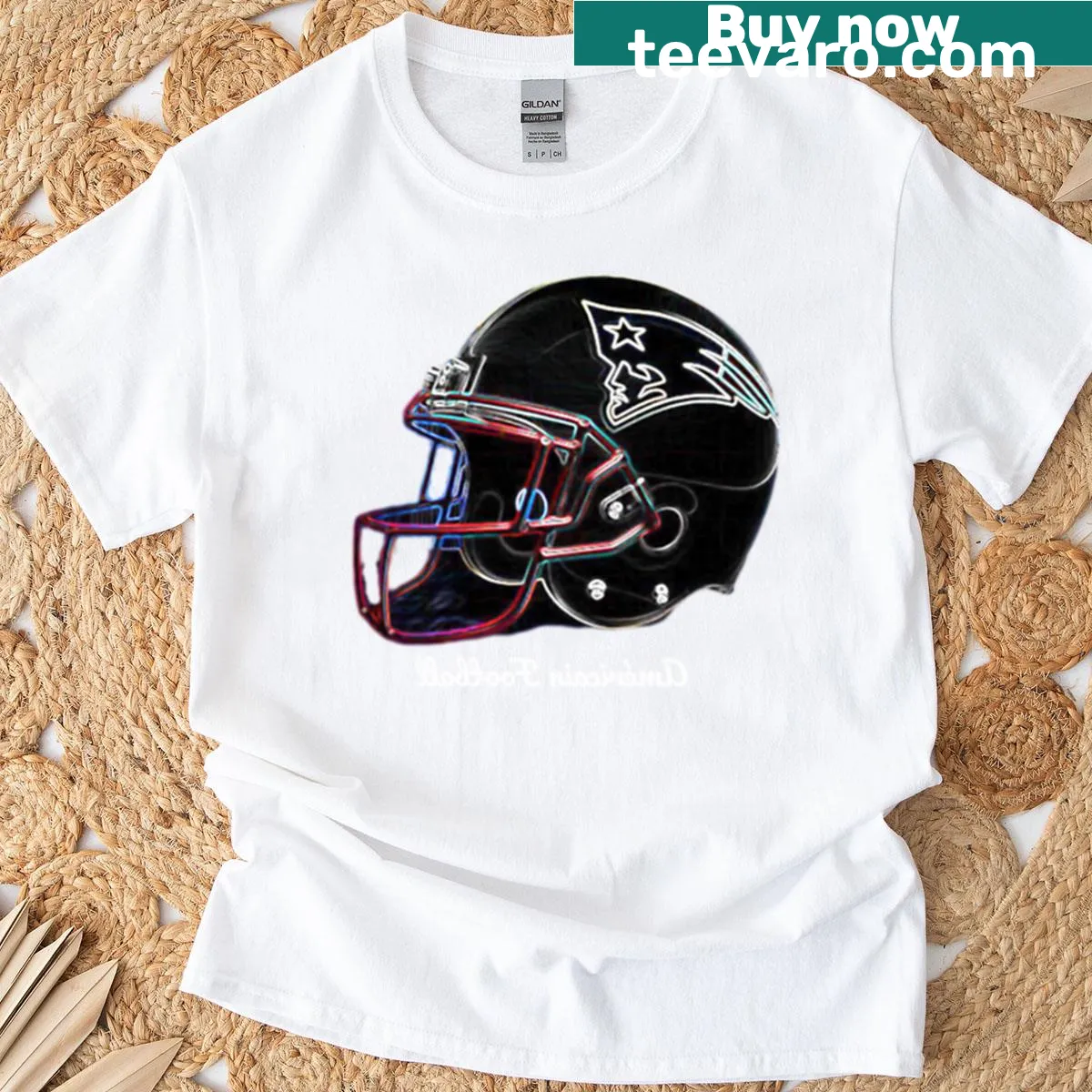 Dynamic sports-themed T-shirt with bold graphics — on a men's t-shirt