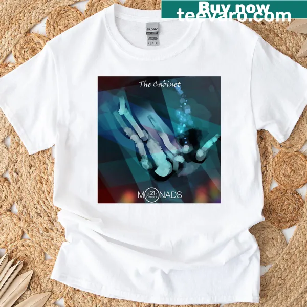 T-shirt featuring a minimalist cabinet cover graphic