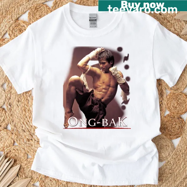 Illustrated oversized T-shirt honoring Tony Jaa and Muay Thai