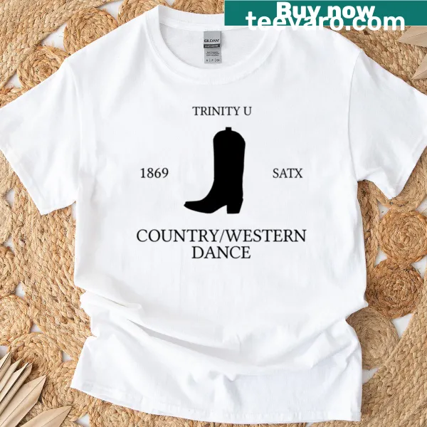 Vintage-style graphic celebrating country western dance