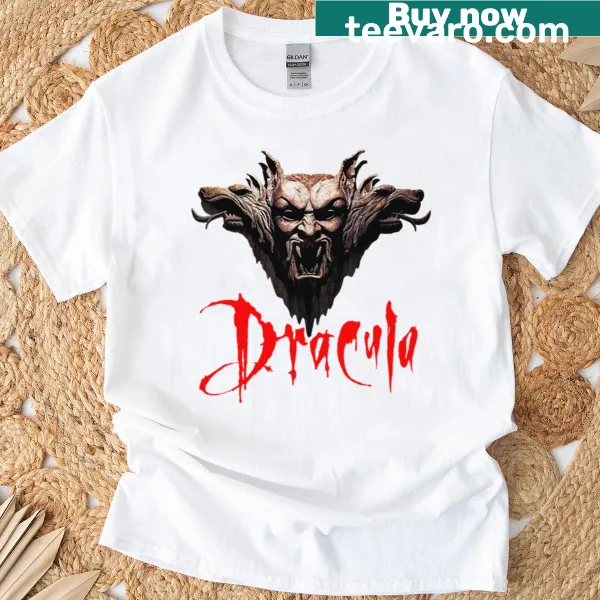Vintage-style t-shirt featuring a graphic of Dracula movie