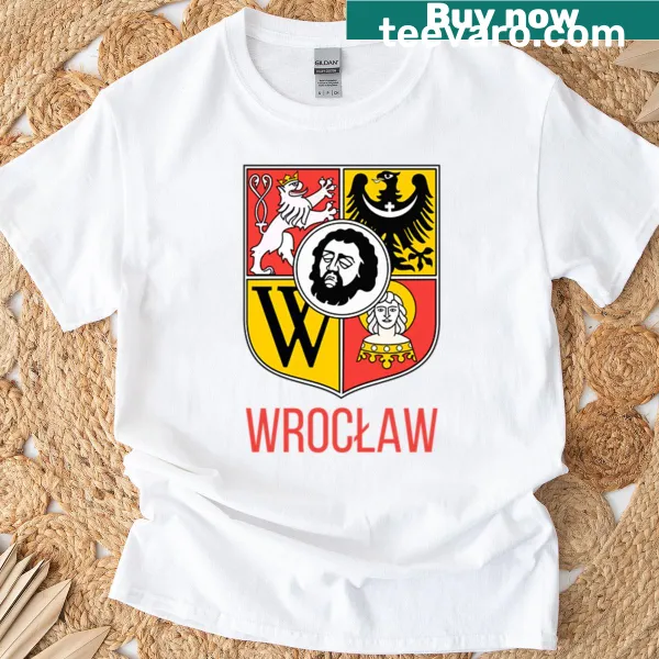 Oversized t-shirt featuring Wroclaw Poland Coat of Arms design