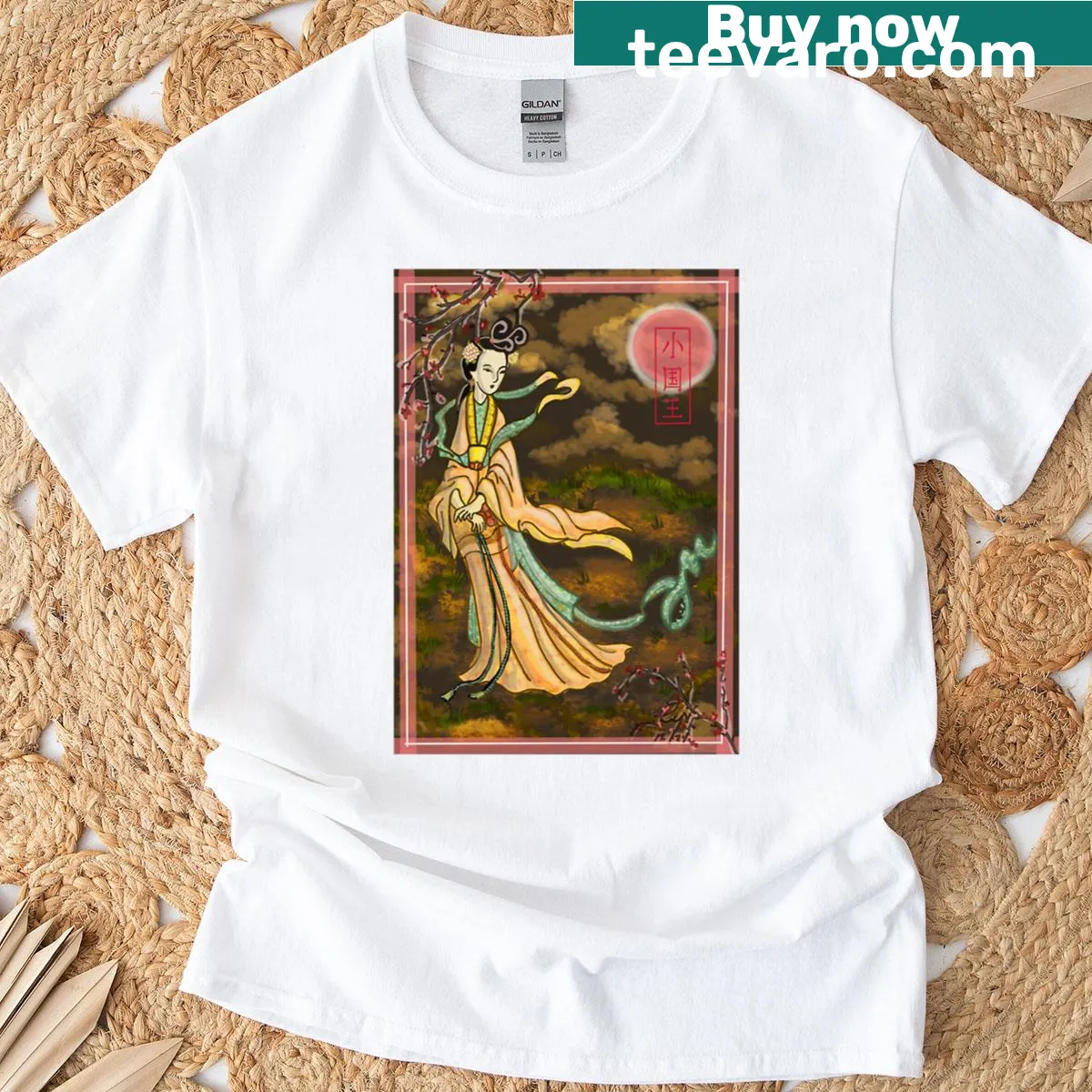 Xi Wangmu T-shirt featuring mythical goddess design — on a men's t-shirt