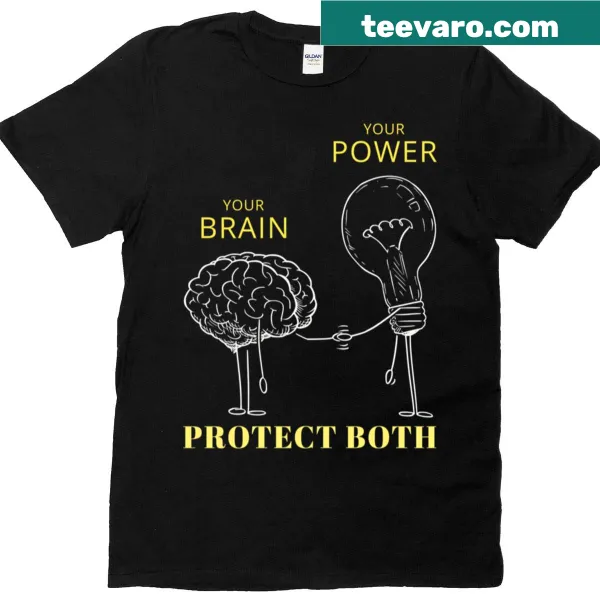 Text-based T-shirt promoting brain health and Alzheimer's awareness.