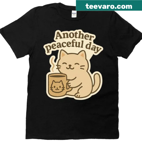 T-shirt featuring a serene illustration of a peaceful day