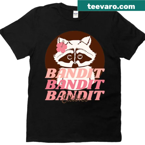 Cute raccoon surfing cartoon logo T-shirt for summer fun