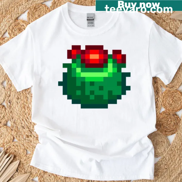 Playful cactus fruit illustration on a nature-themed t-shirt