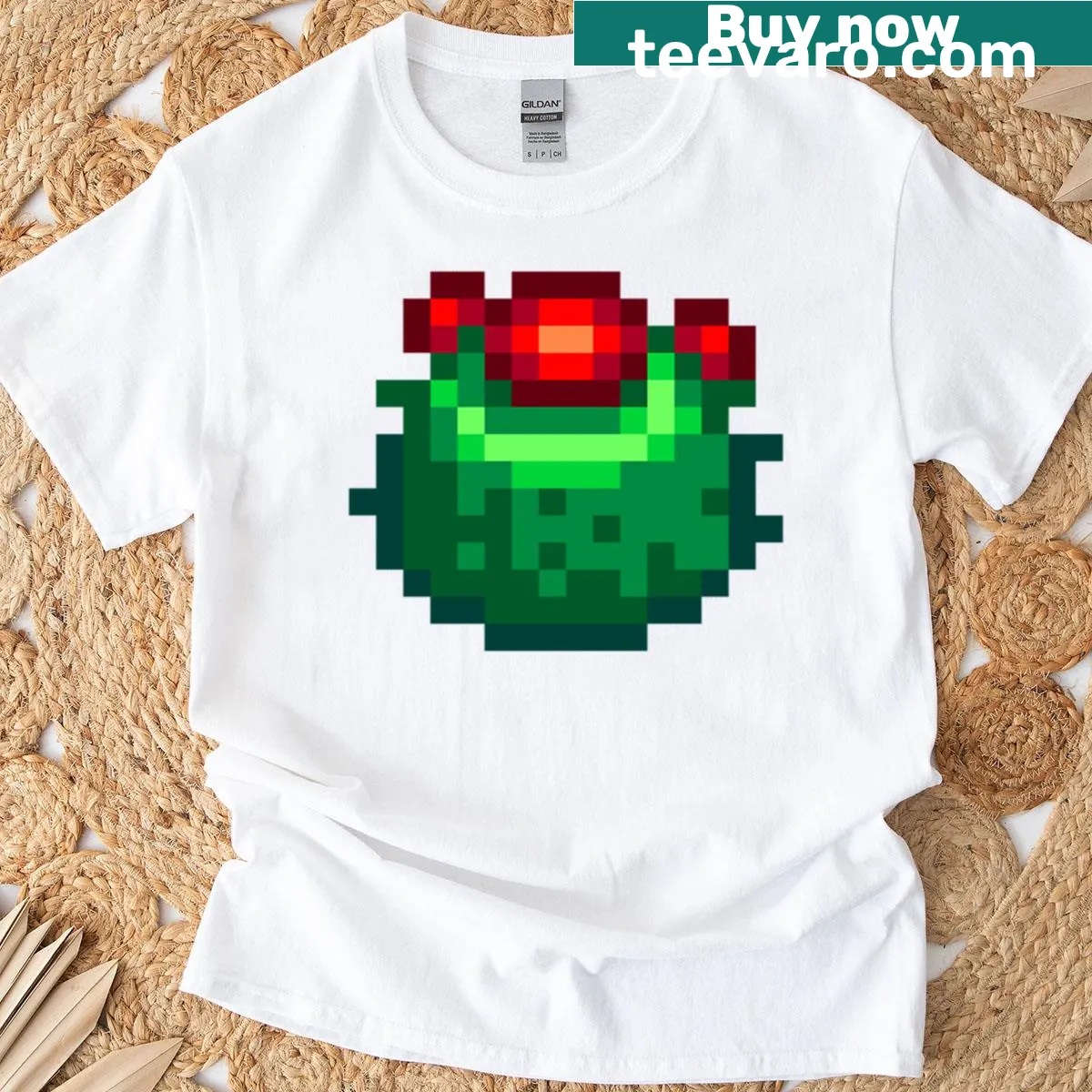 Playful cactus fruit illustration on a nature-themed t-shirt — on a men's t-shirt