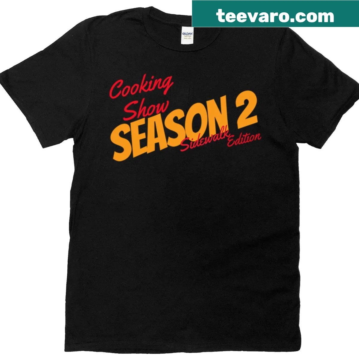 Illustration of kitchen utensils and ingredients on a T-shirt. — on a men's t-shirt