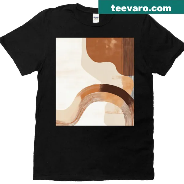 Whimsical modern Bauhaus bohemian art on an oversized T-shirt