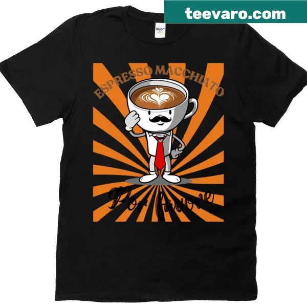 Text t-shirt featuring 'Espresso Macchiato' design