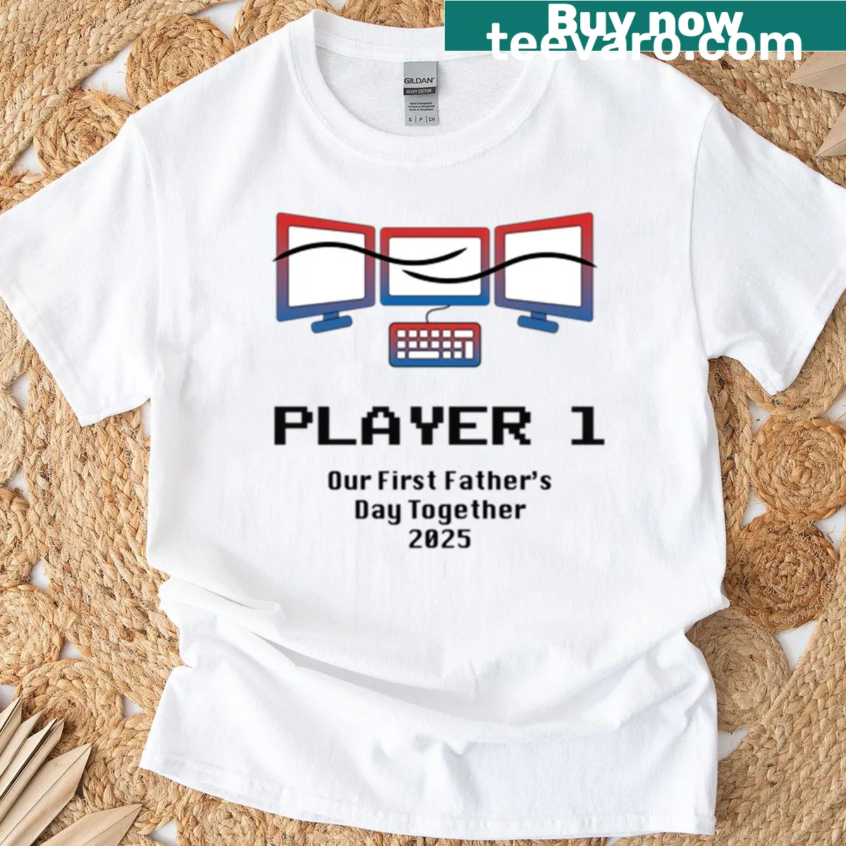 Heartfelt Father's Day message graphic on T-shirt — on a men's t-shirt
