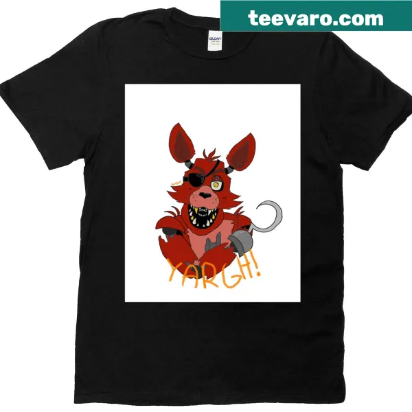 Fnaf-inspired graphic featuring Foxy on a t-shirt