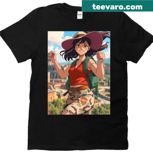 Travel-inspired t-shirt for hiking and exploring Rome