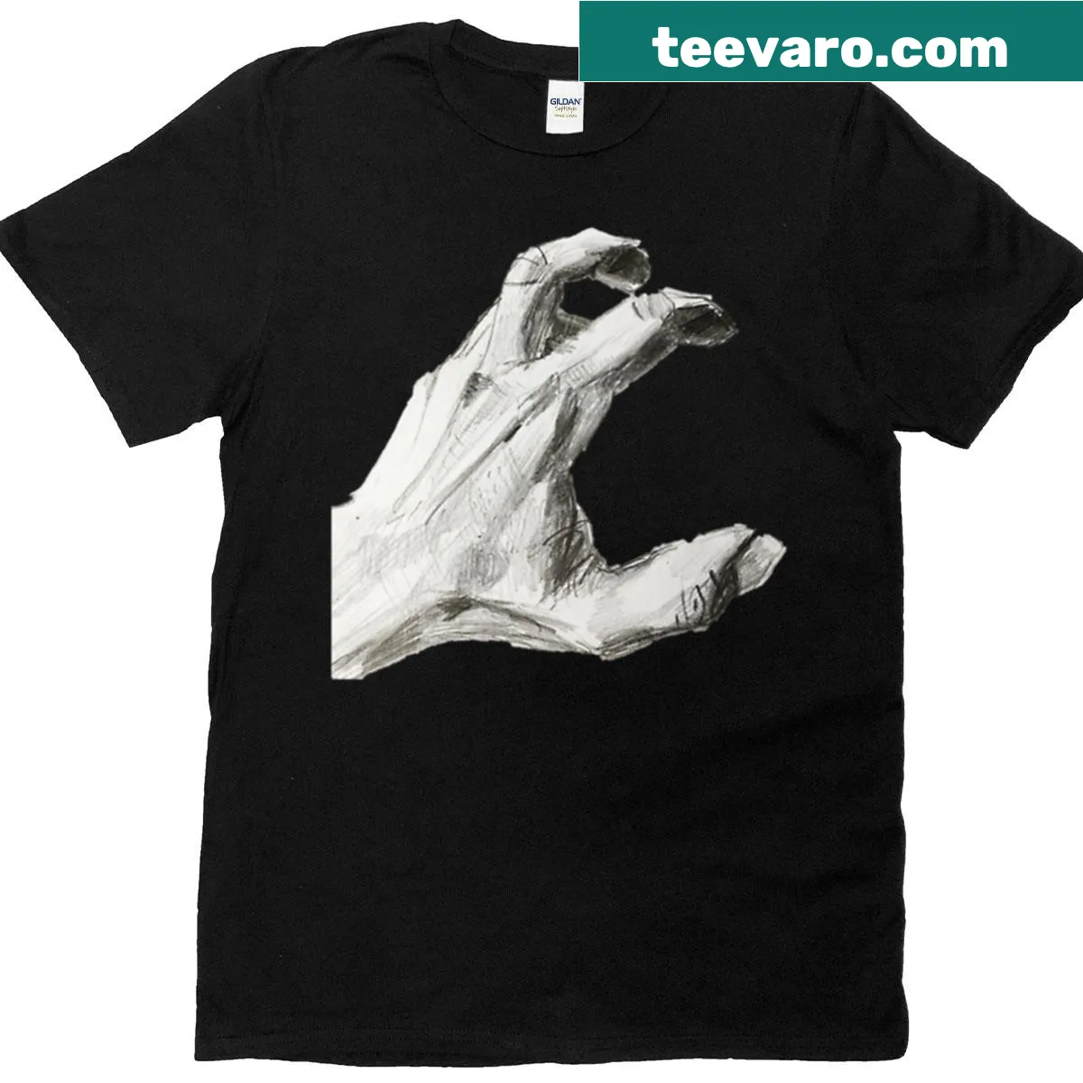 Edgy t-shirt featuring a minimalist claw design — on a men's t-shirt