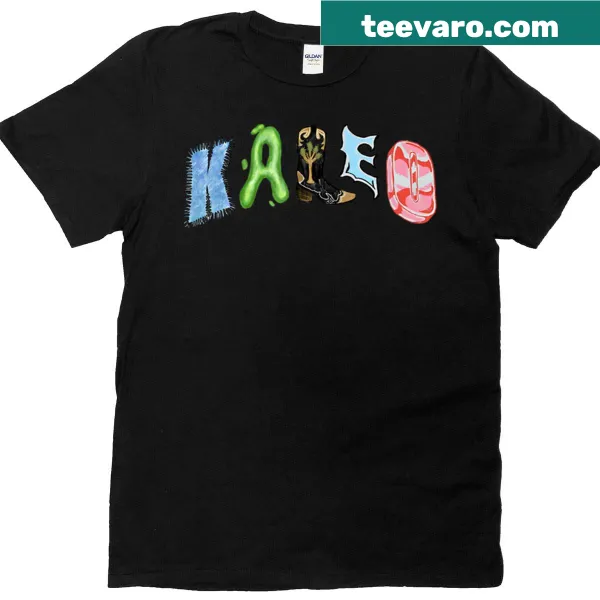 Kaleo merch t-shirt with playful illustration representing the band