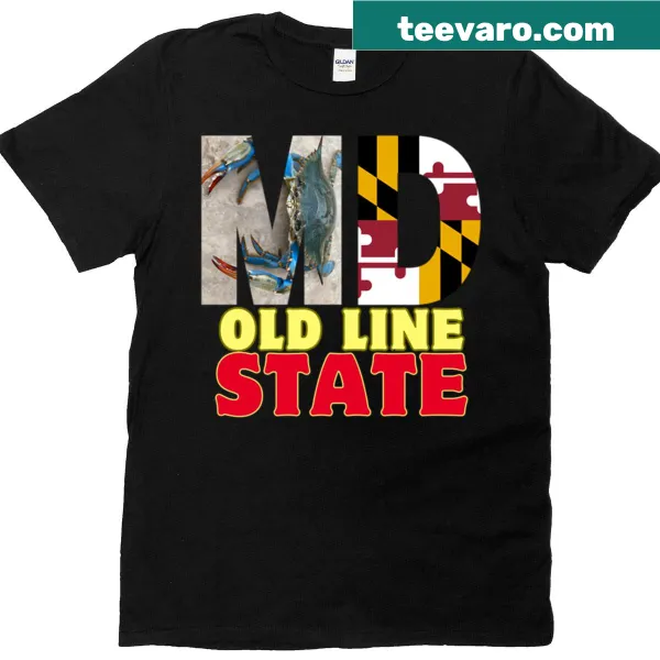 T-shirt celebrating Maryland with state pride design