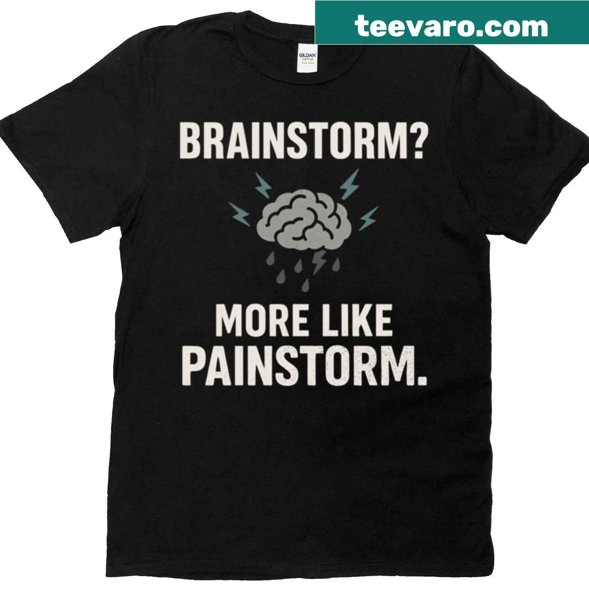 Inspirational text design for migraine survivors and chronic pain warriors — on a men's t-shirt