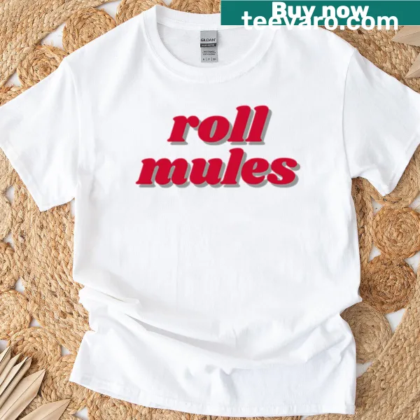 Roll Mules design on an oversized t-shirt supporting Muhlenberg College