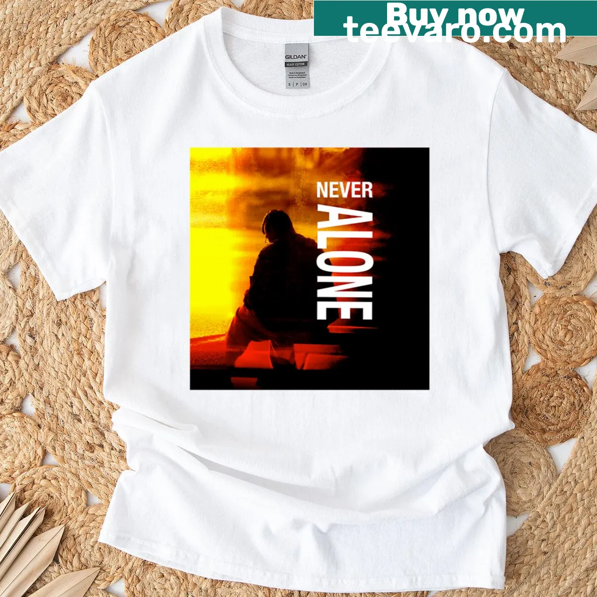 Inspirational T-shirt with a motivational affirmation graphic — on a men's t-shirt
