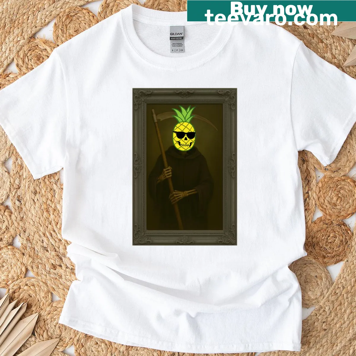 Oversized t-shirt with a bold pineapple graphic design — on a men's t-shirt
