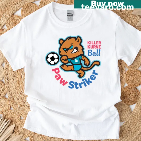 T-shirt featuring a dog as a soccer player