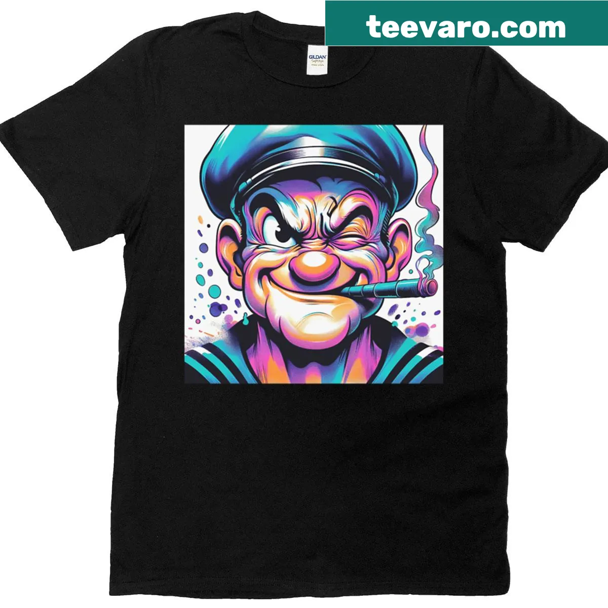 Pop Art Popeye 2 T-shirt with a fun cartoon graphic — on a men's t-shirt