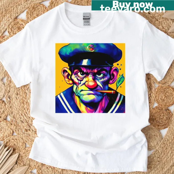 Oversized t-shirt featuring edgy Popeye design