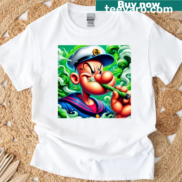 Oversized t-shirt featuring a nostalgic Popeye illustration