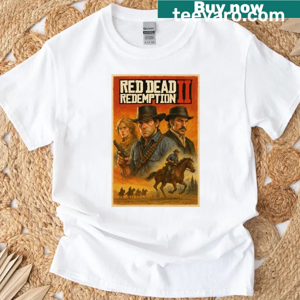 T-shirt featuring Red Dead Redemption 2 inspired graphic