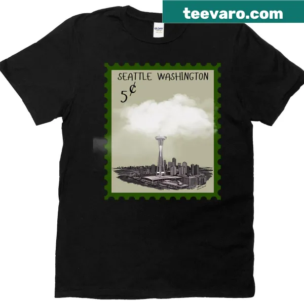 Vintage Seattle stamp graphic t-shirt