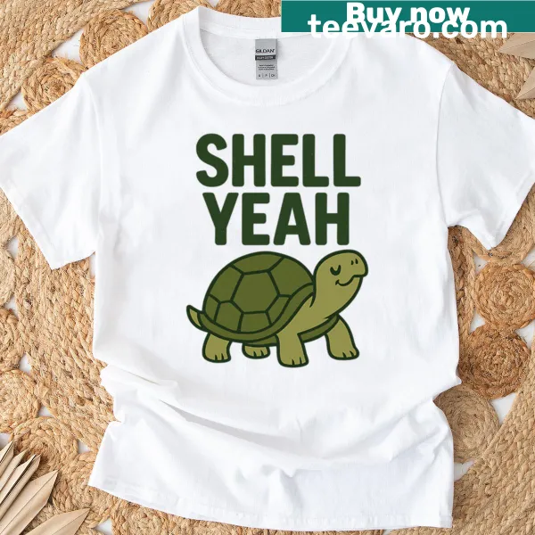 Funny turtle graphic T-shirt with playful design