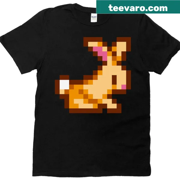 Oversized shirt featuring a rabbit graphic from Stardew Valley