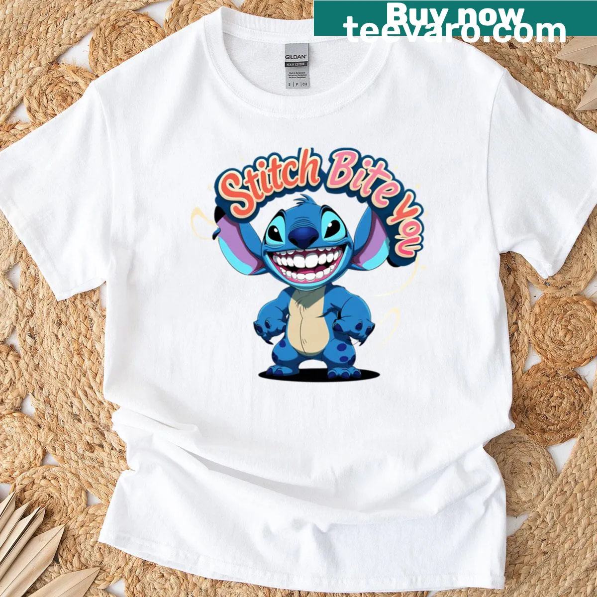 Heartwarming graphic featuring Lilo and Stitch embracing with the phrase Ohana — on a men's t-shirt