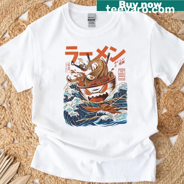 Humorous ramen competition design inspired by The Great Wave off Kanagawa