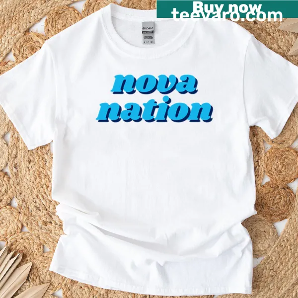 Oversized T-shirt showcasing 'Nova Nation' text for Villanova University.