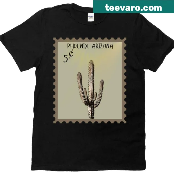 Vintage Arizona stamp graphic on a t-shirt
