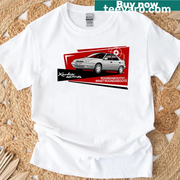 Illustration of a Xantia Activa Mk2 car on a T-shirt