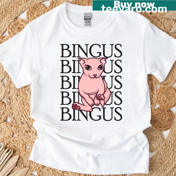 Minimalist Bingus Text Array T-shirt in white