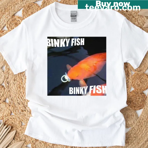 Whimsical fish illustration on a casual T-shirt