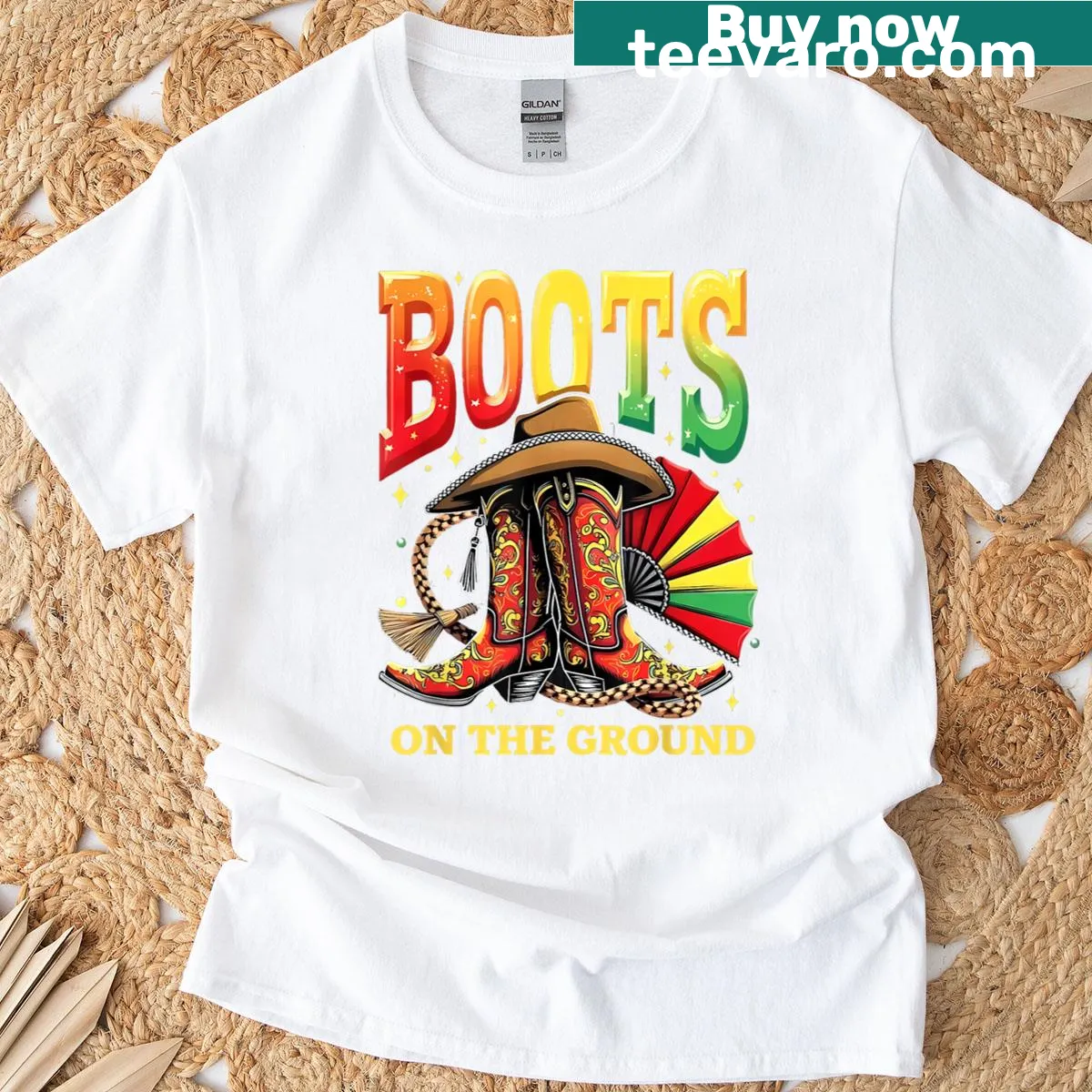 Cowgirl-themed Juneteenth T-shirt with bling accents — on a men's t-shirt