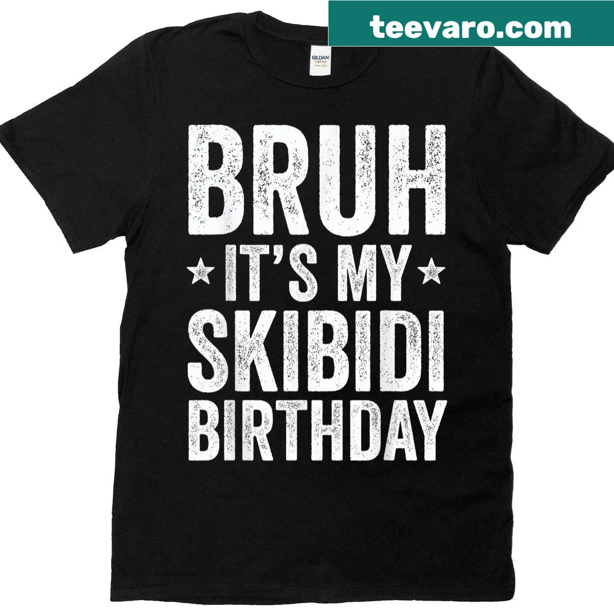 Funny birthday t-shirt saying 'Bruh Its My Birthday' — on a men's t-shirt