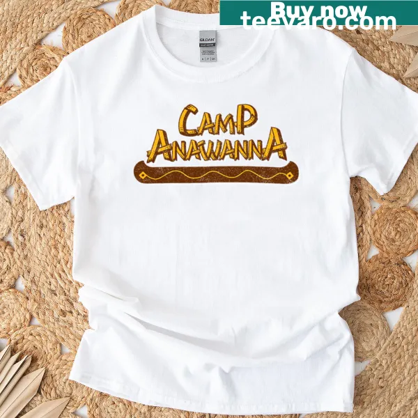 Camp Anawanna inspired t-shirt with whimsical summer camp illustrations