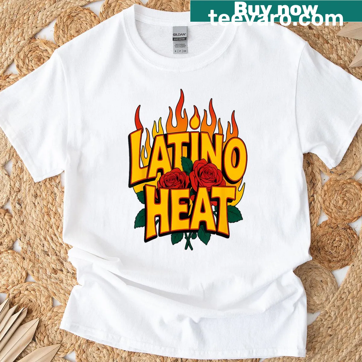 Humorous Latino Heat T-shirt — on a men's t-shirt