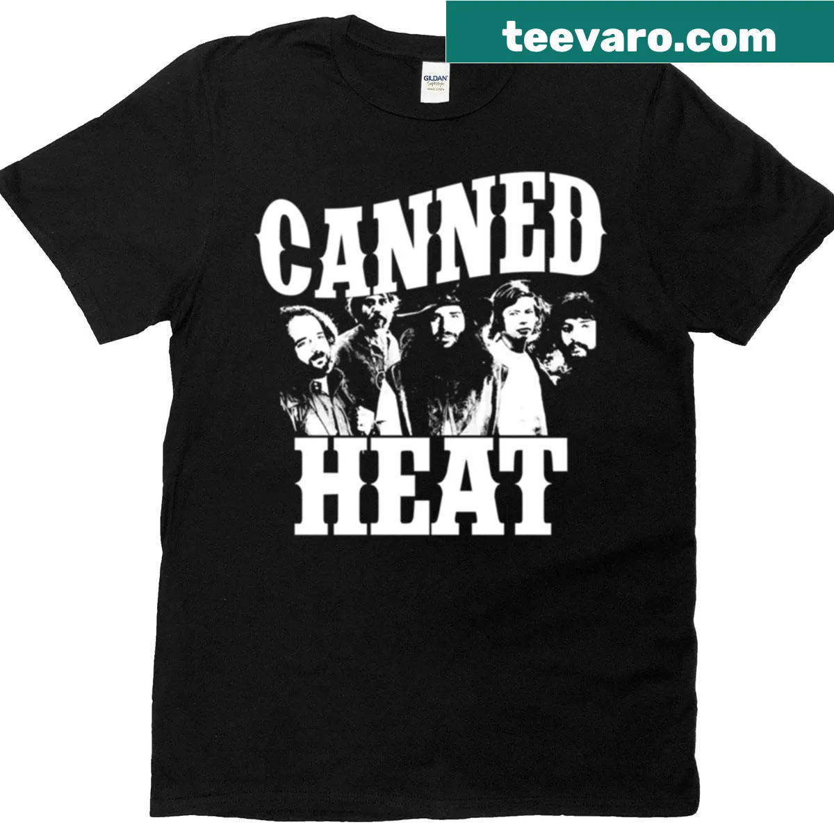 Vintage Canned Heat band t-shirt — on a men's t-shirt