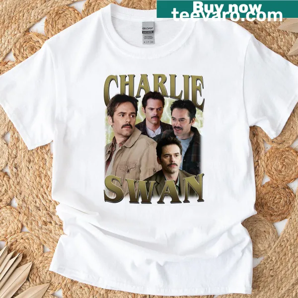 Illustrated Charlie Swan fan art T-shirt featuring Billy Burke
