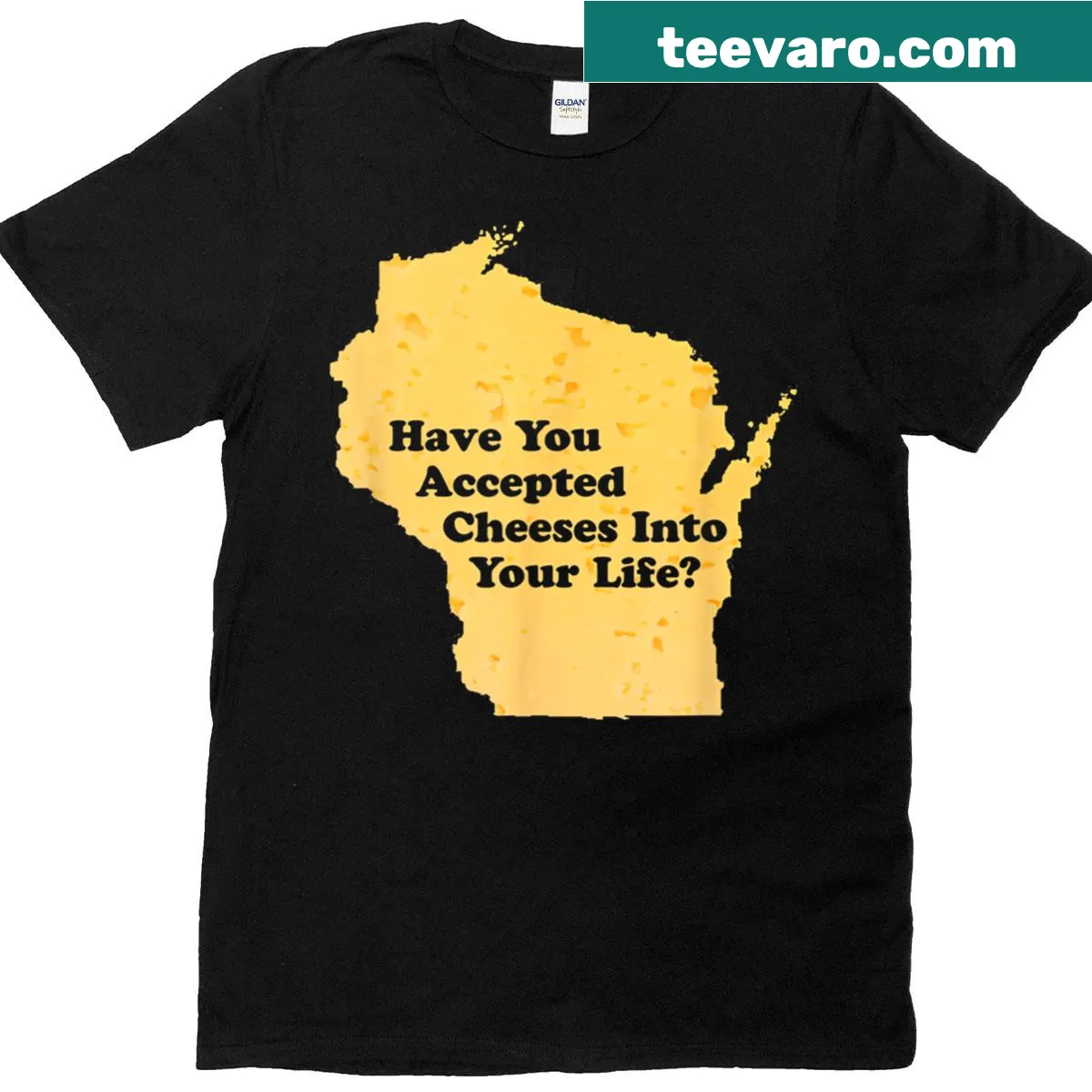 Playful cheese graphic on a fun t-shirt — on a men's t-shirt