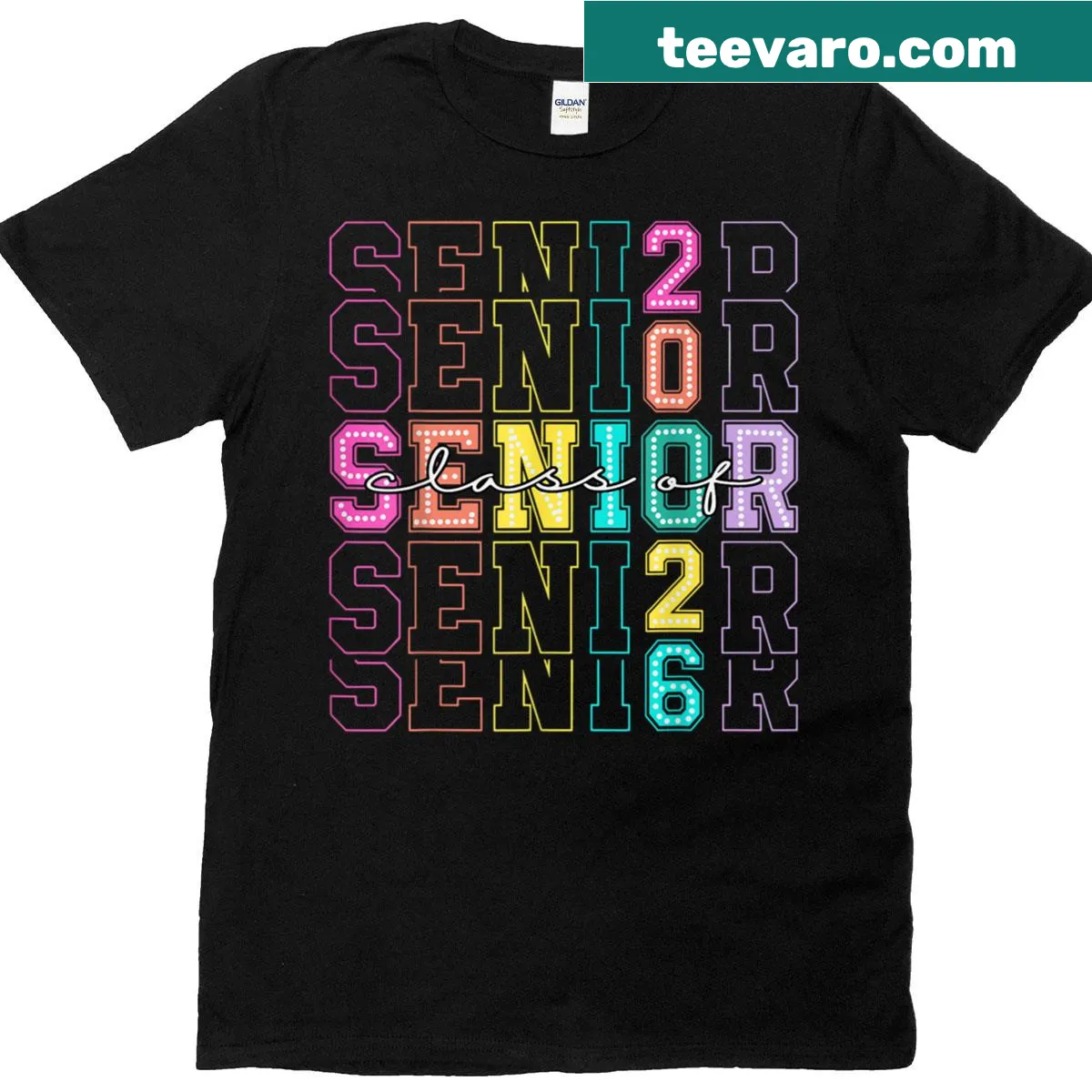 Class of 2026 graduation t-shirt with bold typography — on a men's t-shirt