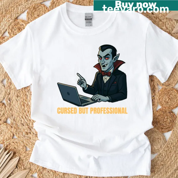 Playful 'Cursed And Professional' oversized t-shirt